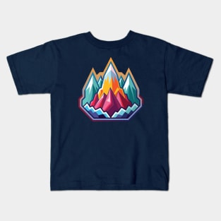 Geometric Mountain Adventure Kids T-Shirt